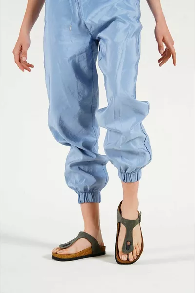 Ilda Pantofole in Pelle Scamosciata Verde