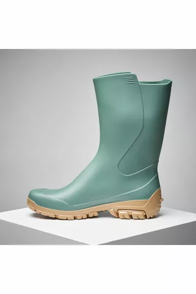 أحذية مطر قصيرة نسائية - خضراء - الصيد ومراقبة الطبيعة - 