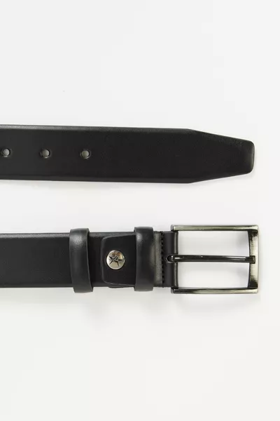 حزام أسود كلاسيكي للرجال