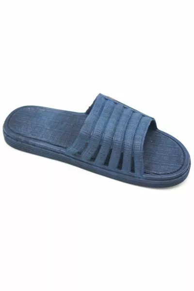 Suola antiscivolo mare, spiaggia, bagno, piscina, wc, pantofole da uomo casual - Blu Navy