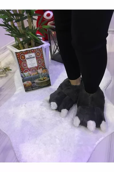 باندوف لطيف ديناصور مخلب الشتاء منزل النعال