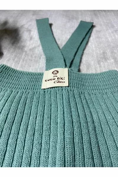 Leggings in maglia a coste con cinturino