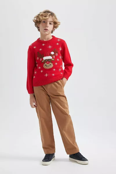 Ragazzi Natale A Tema Mini Me Girocollo Maglia Maglione cw