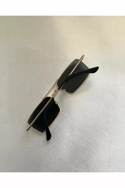 Siyah Gold Dörtgen Gözlük