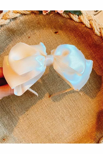 Corona di puerperio con fiocco bianco, corona di maternità con due archi