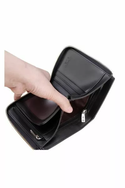 محفظة جلدية إيطالية للرجال - حامل بطاقة