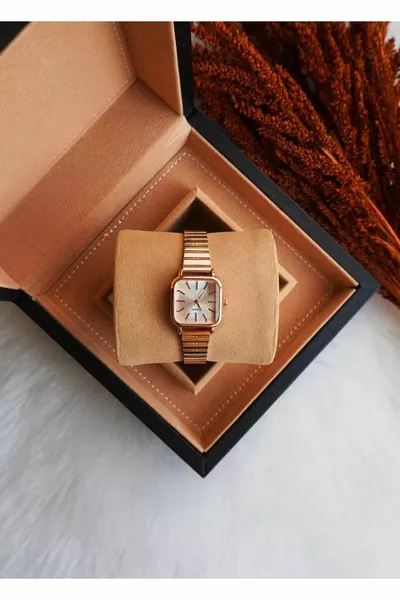 Elegante Serie - Quadratische Retro Stahl Damenarmbanduhr Junior-Uhren