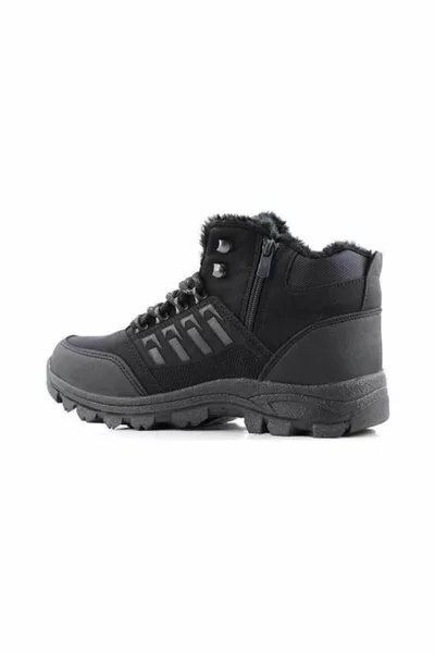 Herren Schwarze  Trekking Outdoor Schneestiefel