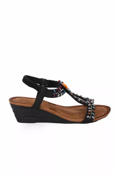 -1 Sandalen met fetavulling voor dames met enige steen