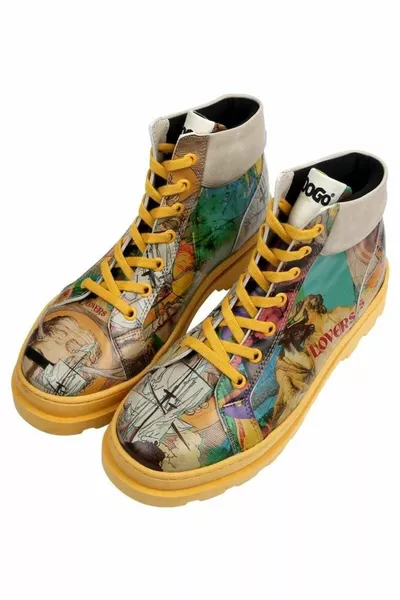 Stivali multicolori da donna in pelle vegana - Ancient Tales Design