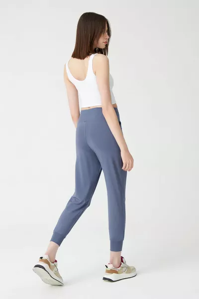 Antraciet joggingbroek met hoge taille joggingbroek voor dames