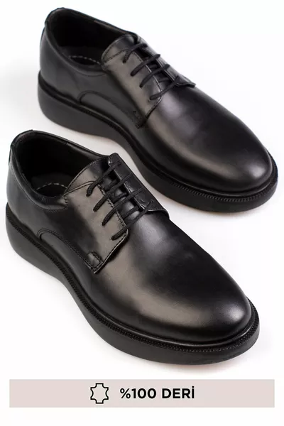 % echt leer, hoge zolen, leren herenschoenen