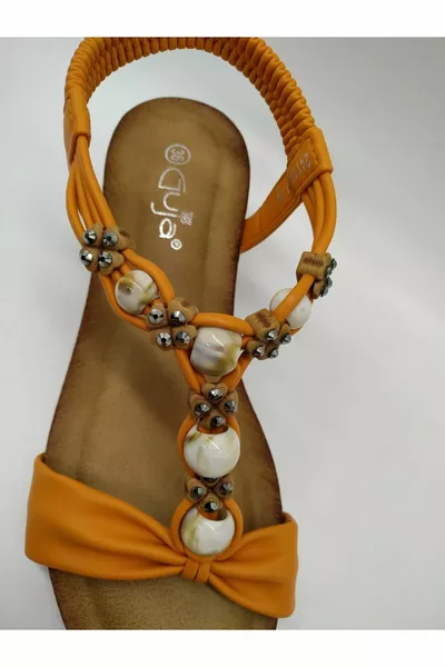 Custom Series Драгоценные камни на мягком каблуке Импортные женские сандалии