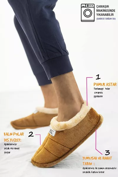 للجنسين Pantduf الأحذية المنزلية لينة وحيد المنك