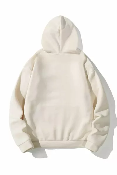 للجنسين HAPPİEST المطبوعة قميص من النوع الثقيل كبير الحجم مقنعين