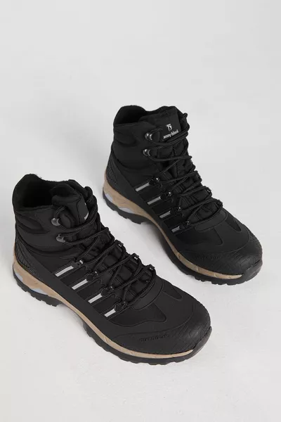 للجنسين أسود فضي أحذية الرحلات 