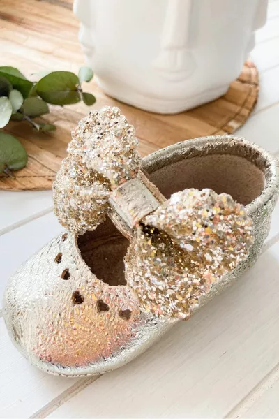 - Shine Series Gold Schuhe für den ersten Schritt aus  % Leder