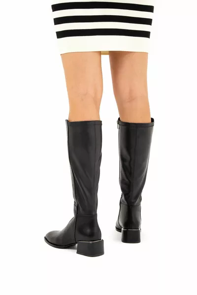 Bottes décontractées en cuir véritable pour femmes   C Bn Czm SK /