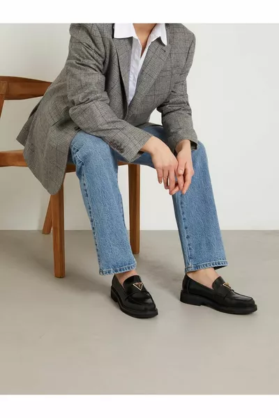 Shatha leren loafers voor dames