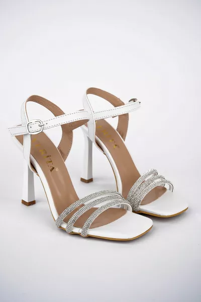 Women's Cm High Heels Classic Evening Dress Shoes White