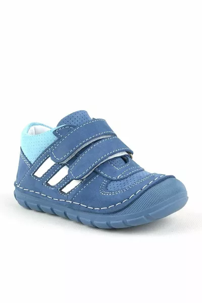 Grizzy Cuir Véritable Bleu Marine First Step Bébé Garçon Chaussures