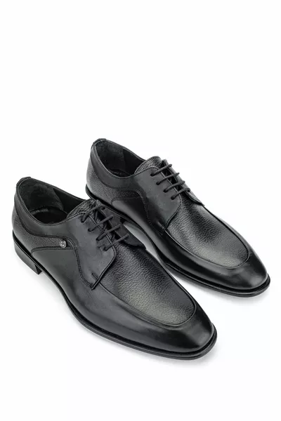 Echt lederen zwarte analin klassieke herenschoenen