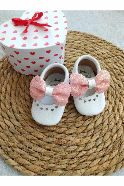 Принцесса Модель Розовый Пайетки Бант Натуральная Кожа Детские Лоферы Детская Обувь