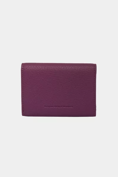  Véritable Cuir Véritable Femmes Hommes Magnétique Accordéon Portefeuille Porte-Carte Violet