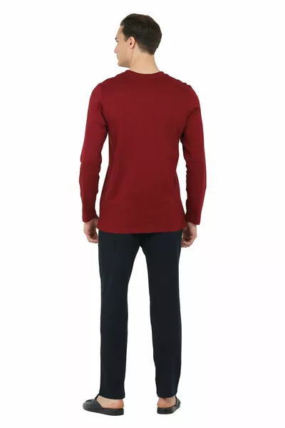 Ds Damat طقم بيجامة قطن عادي BORDEAUX