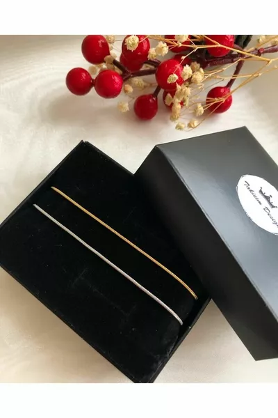 Unisex Slim Slim Kette Doppelarmband