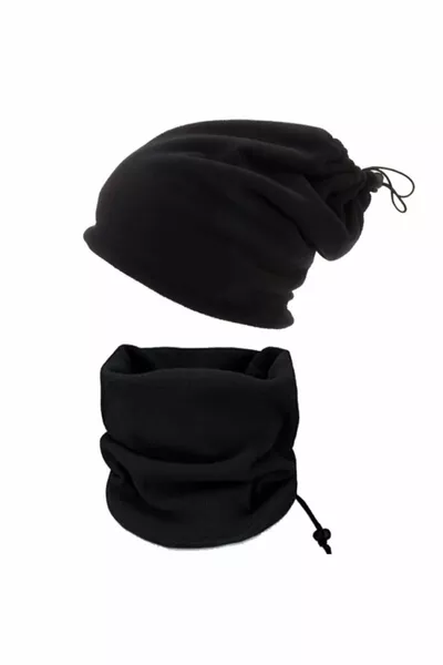 ياقة صغيرة ورقبة ، طقم شتوي من الصوف 2 ، 