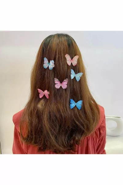 Lily 4 pcs couleur mixte papillon modèle clip fermoir