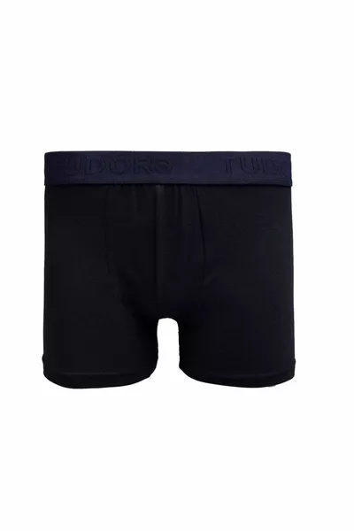 Men's 2-Piece Cotton Lycra Stretchy Fabric Navy Blue Boxer