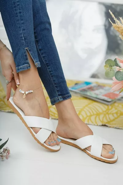 Pantofole casual bianche da donna Bundle dote Ospite Mare Casa Spiaggia Pantofole per le vacanze