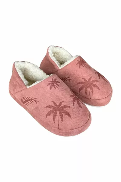 Ultra Light Palm Patterned Woolen House Shoes Women's Panduf POWDER