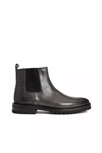 أحذية جلدية رجالية أنثراسايت