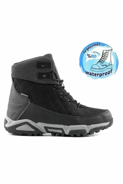 North Of Wild Late Watherproof waterdichte heren snowboots zwart