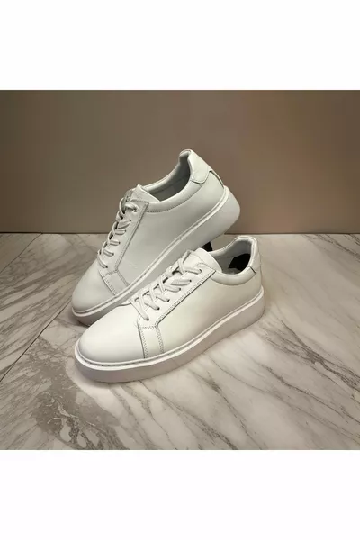 CHAUSSURES CASUAL HOMME CASUAL EN CUIR BLANC