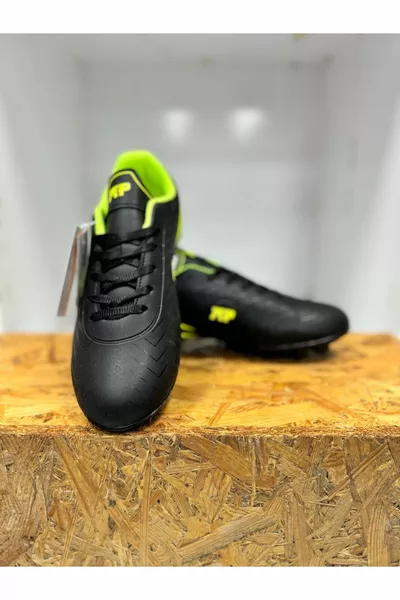 M.P.  BLACK UNISEX FOOTBALL BOOTS