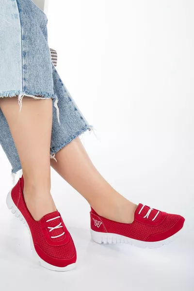 جراحة العظام النسائية أحذية المشي الحمراء المرنة