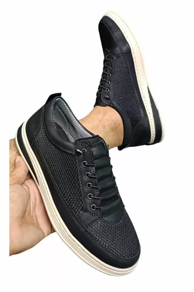 МЪЖКИ МЕКИ ЧЕРНИ ОБУВКИ С ЩАМПА KOMFORT ЕЛАСТИЧНИ