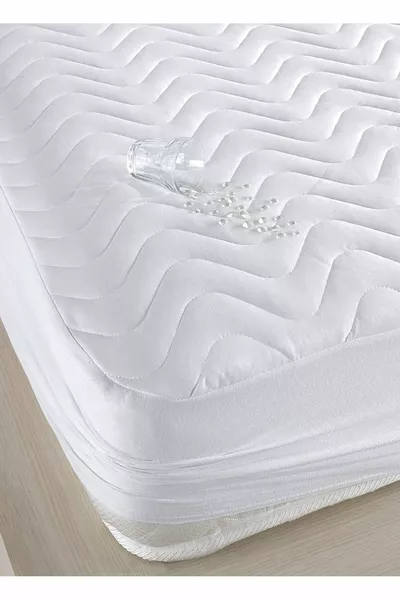 Микро Плътно Прилепнал Водоустойчив Ликвиден Едно- и Двуспален Бял Протектор за Матрак