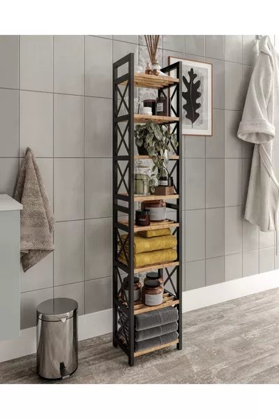 MINI Decoratieve Badkamerplank Handdoekhouder Servettenhouder 8-laags