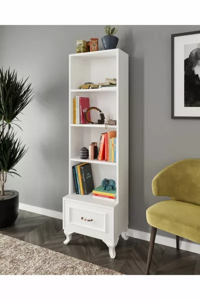 Kartopu Lade Country Boekenkast Wit - Helemaal van MDF van 1e Kwaliteit