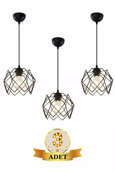 3 Pieces Silvano Chandelier for Living Room, Kitchen, Bathroom, Bedroom, Kids' Room, Hallway Pendant Light