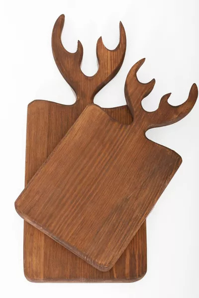 Neujahrsserie Rentier Präsentations-Schneidebrett % Tannenbaum