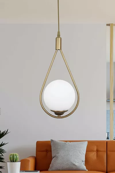 ثريا معلقة بنمط عتيق مفردة مع لمبة بيضاء زجاجية لغرفة النوم وغرفة المعيشة والمطبخ والبهو