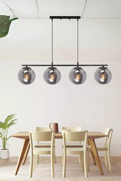 Romaithal Smoked Glass Modern Design Set of Four