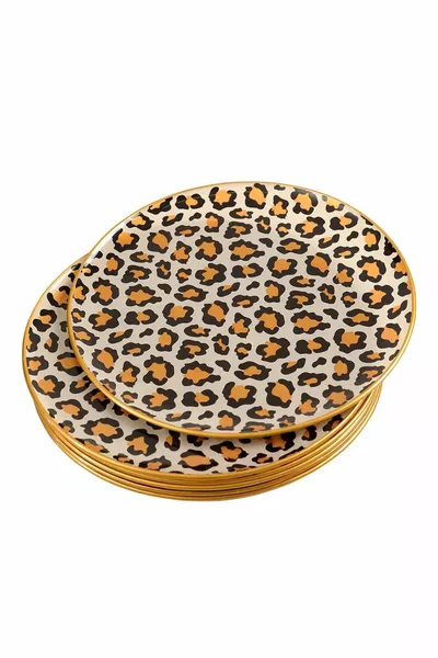 Leopardprint taartbord