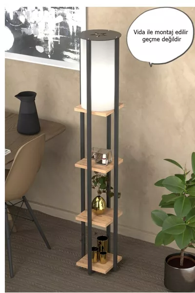 ЛАМПАСТЕР С ЕТАЖЕРКА И РАКЛА СЪС ЗВЕЗДИ, ОТ АТЛАНТИЧЕСКА СМЪРЧА А